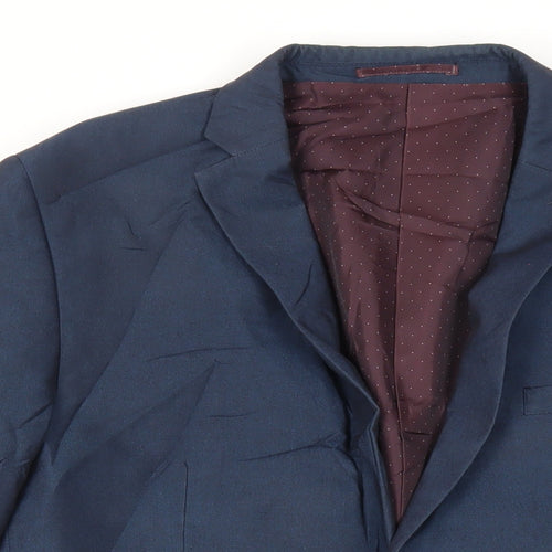 NEXT Mens Blue Polyester Jacket Suit Jacket Size 42 Regular