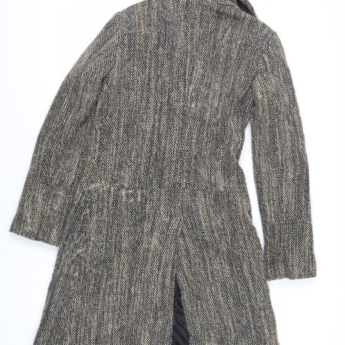 Great Plains London Womens Grey Overcoat Coat Size XS Button