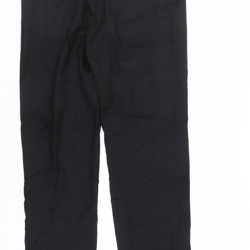 Autograph Mens Black Wool Dress Pants Trousers Size 36 in L31 in Regular Zip