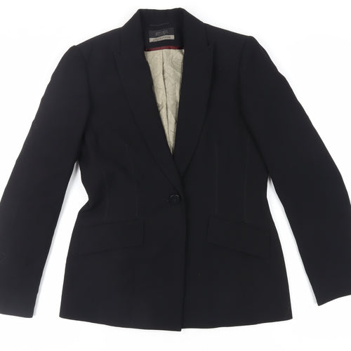 Principles Womens Black Jacket Blazer Size 8 Button