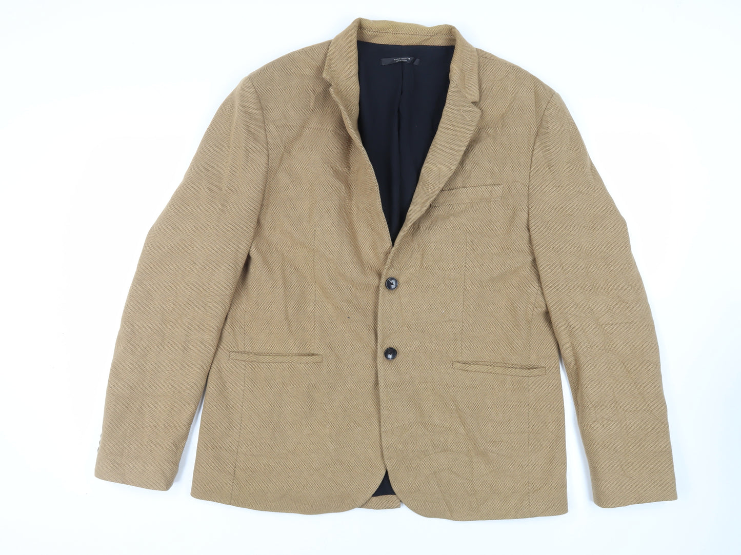Zara Mens Brown Jacket Blazer Size 2XL Button