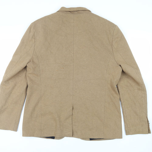 Zara Mens Brown Jacket Blazer Size 2XL Button
