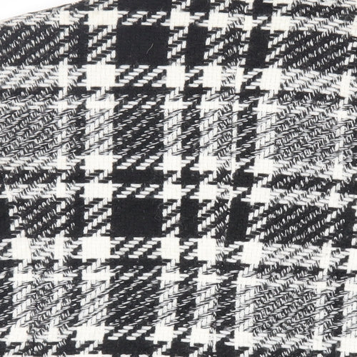 Vogue Womens Black Plaid Jacket Blazer Size 16 Button