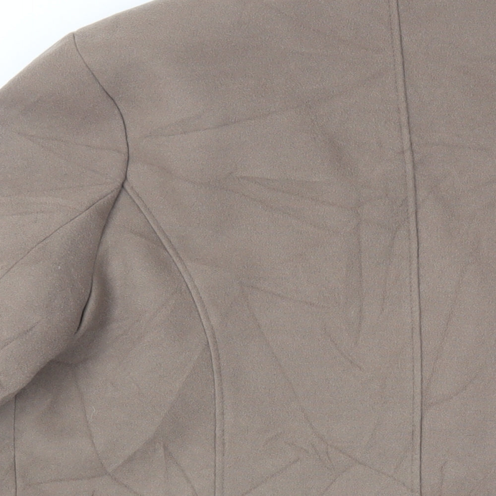 Marks and Spencer Womens Brown Overcoat Coat Size 14 Button