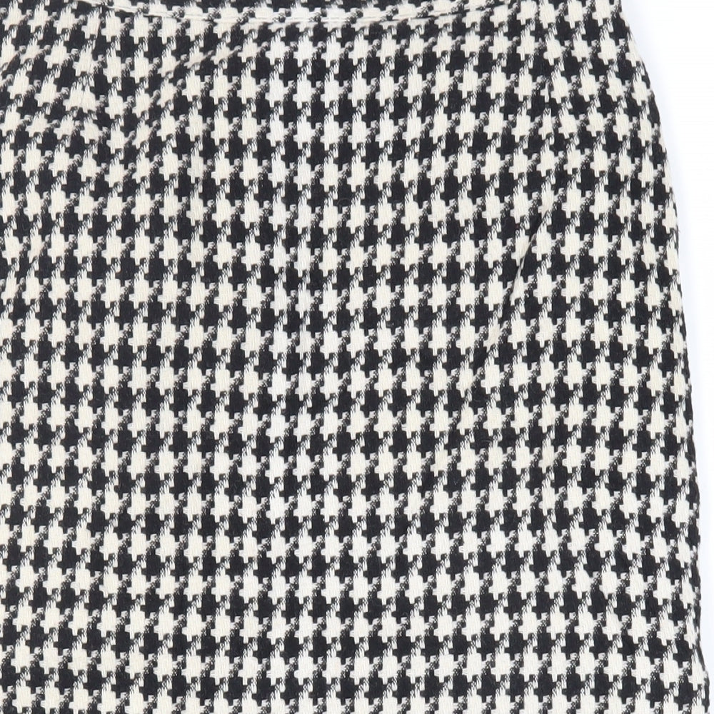 Paul Separates Womens Black Geometric Wool Straight & Pencil Skirt Size 14 Zip - Lined