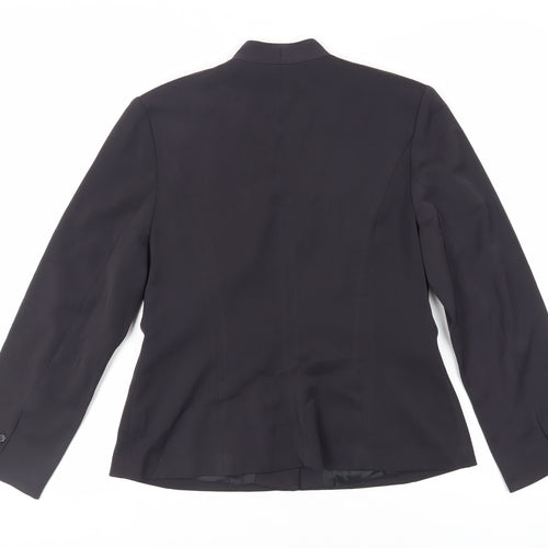 AZVRA Womens Black Jacket Blazer Size 14 Button