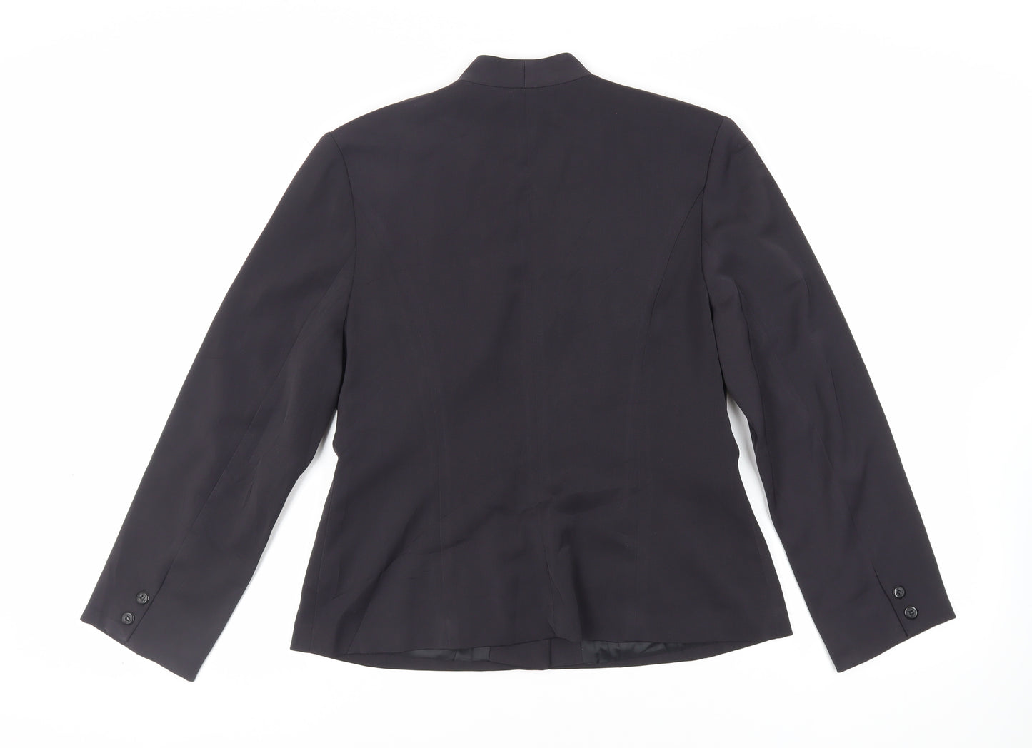 AZVRA Womens Black Jacket Blazer Size 14 Button