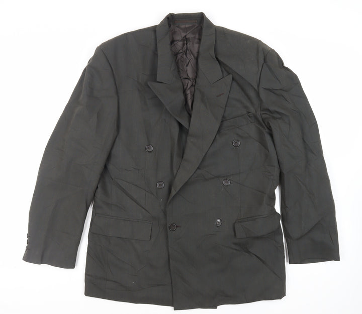 Burton Mens Green Wool Jacket Suit Jacket Size 40 Regular