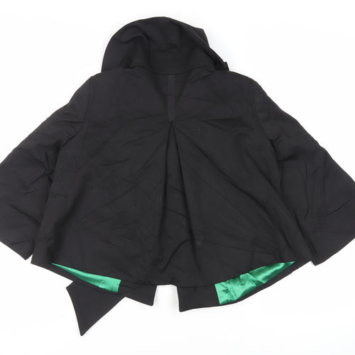 Marks and Spencer Womens Black Jacket Blazer Size 12 Snap - Neck Scarf