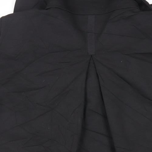 Marks and Spencer Womens Black Jacket Blazer Size 12 Snap - Neck Scarf