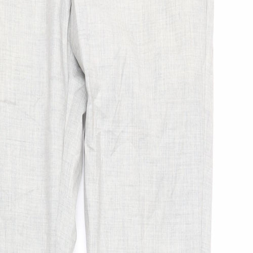 Topman Mens Grey Polyester Dress Pants Trousers Size 30 in L32 in Regular Zip