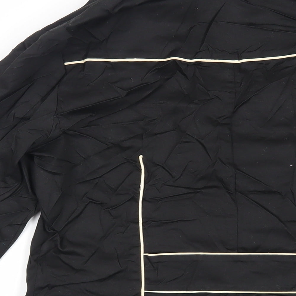 Select Womens Black Jacket Blazer Size 14 Button - Contrasting Trim