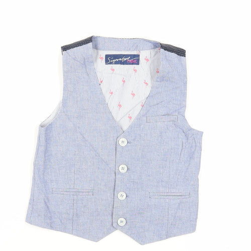 NEXT Boys Blue Jacket Waistcoat Size 5 Years Button
