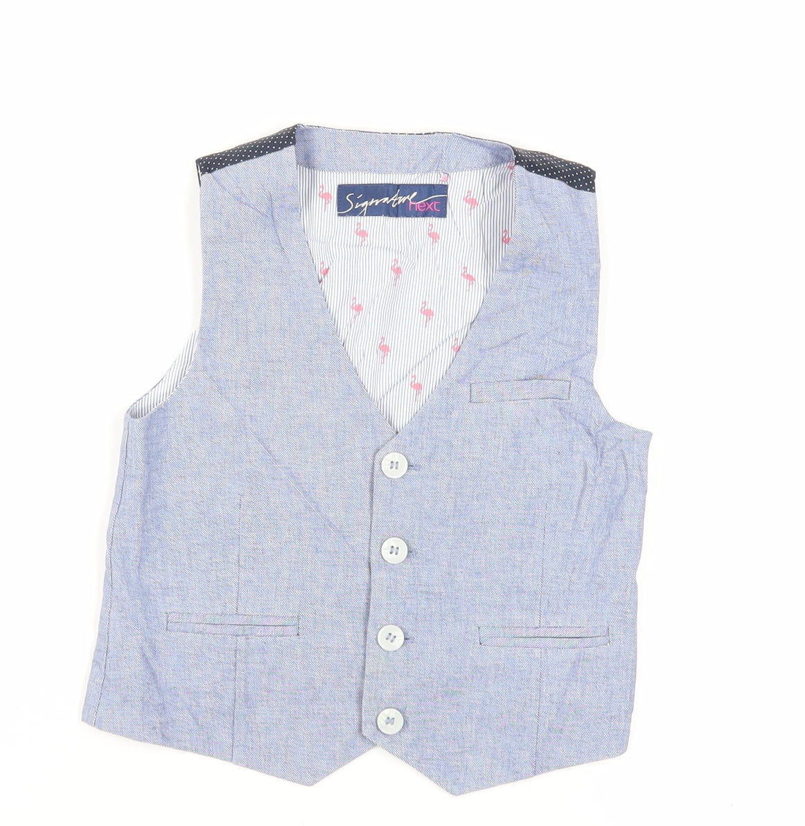 NEXT Boys Blue Jacket Waistcoat Size 5 Years Button