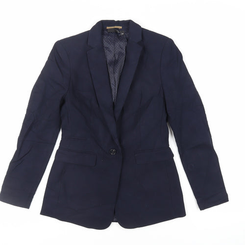 NEXT Womens Blue Jacket Blazer Size 6 Button