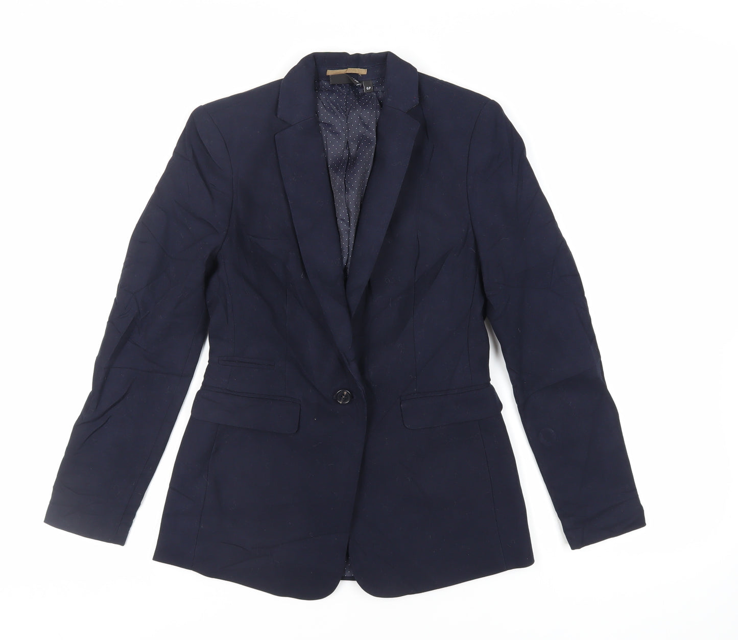 NEXT Womens Blue Jacket Blazer Size 6 Button