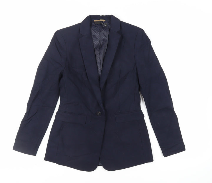 NEXT Womens Blue Jacket Blazer Size 6 Button