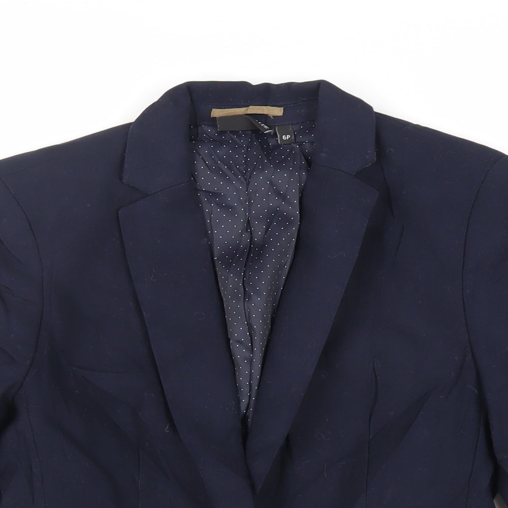 NEXT Womens Blue Jacket Blazer Size 6 Button