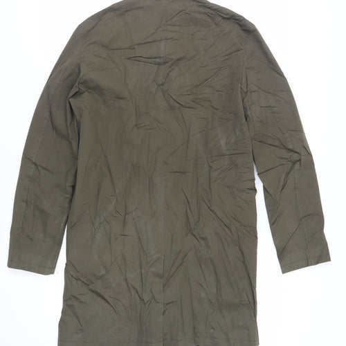 New Look Men Mens Green Overcoat Coat Size XS Button