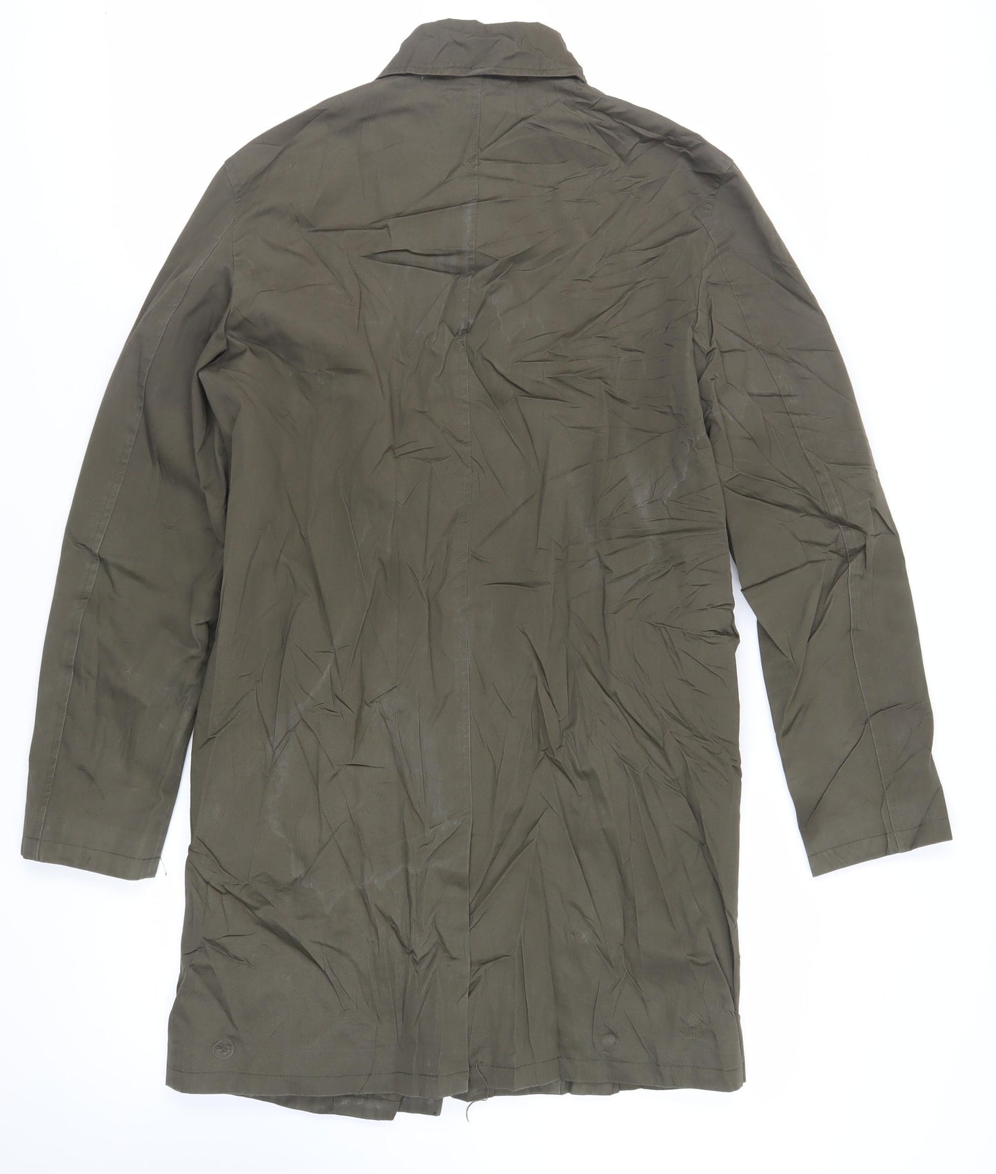 New Look Men Mens Green Overcoat Coat Size XS Button