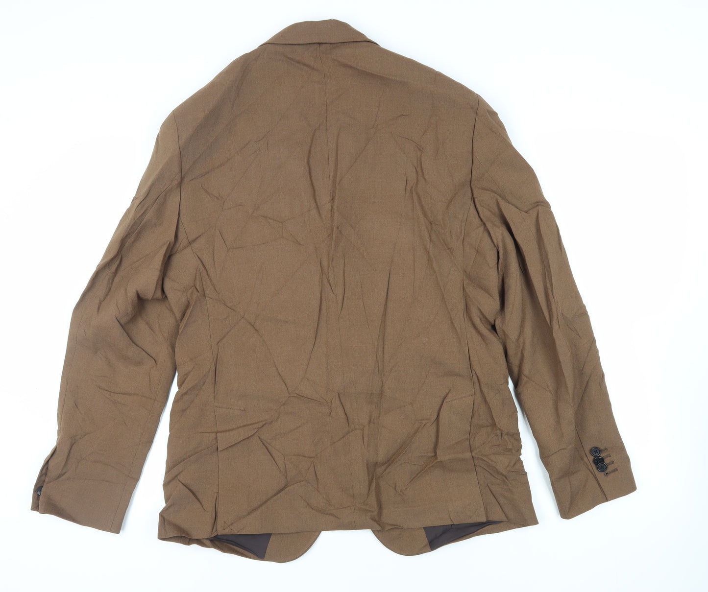 Zara Mens Brown Jacket Blazer Size 42 Button