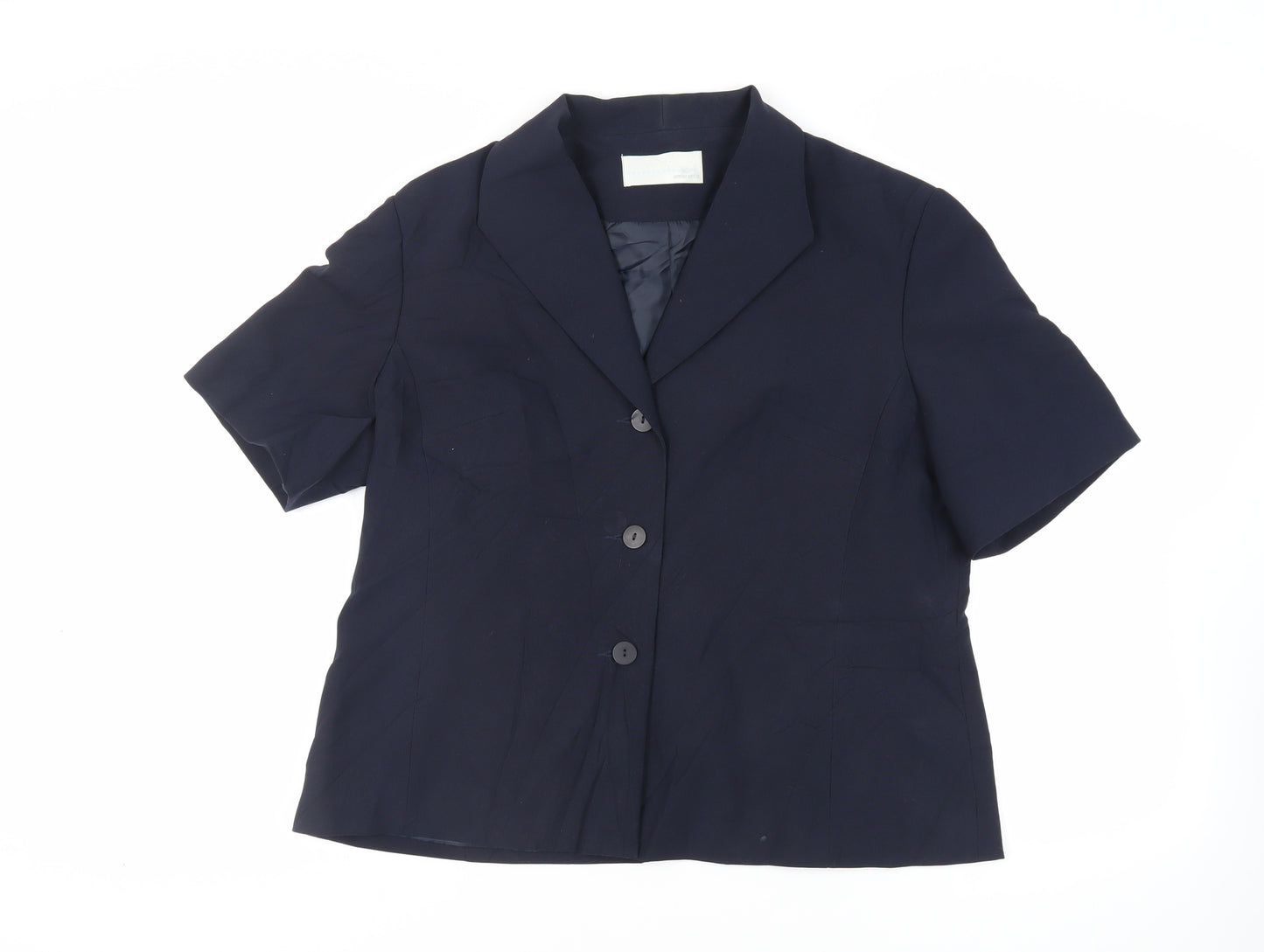 AMARANTO Womens Blue Jacket Blazer Size 18 Button