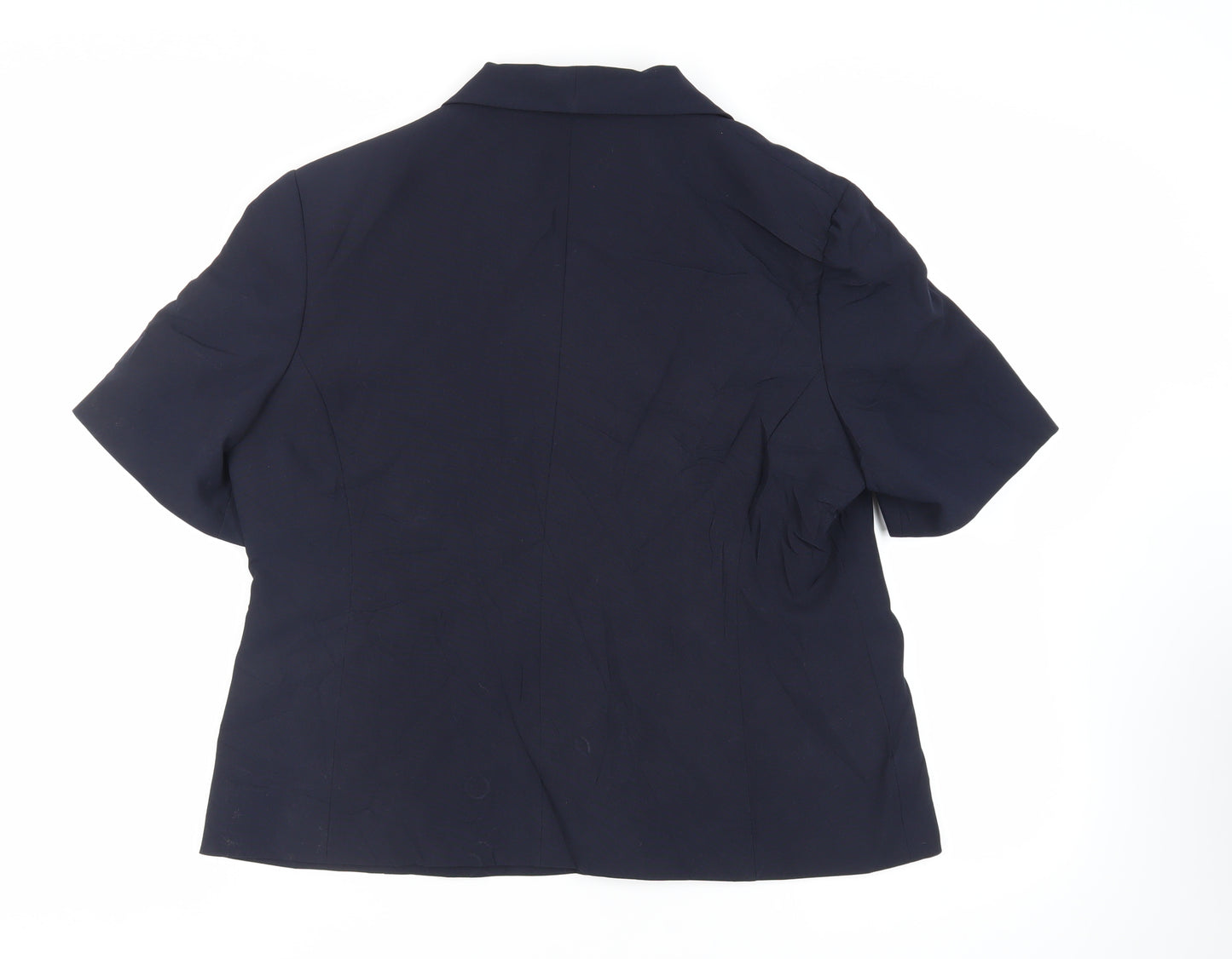AMARANTO Womens Blue Jacket Blazer Size 18 Button