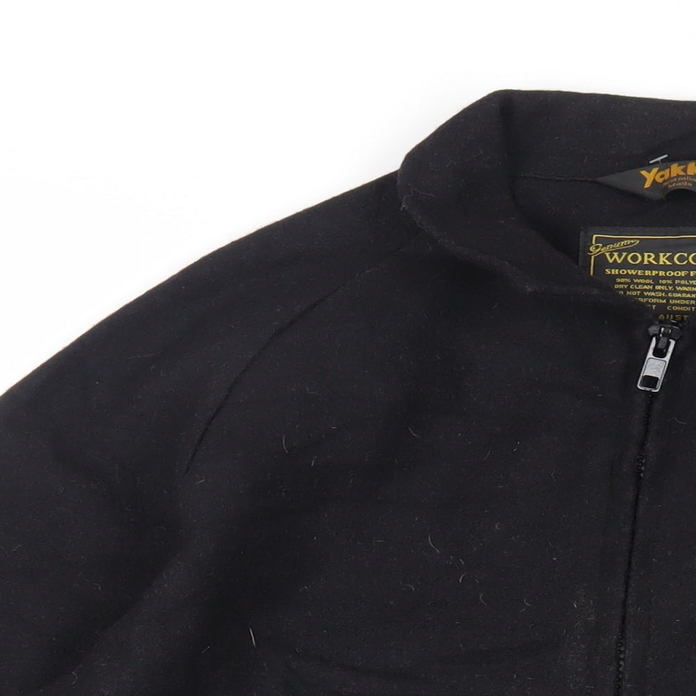 Yakka Mens Black Bomber Jacket Jacket Size L Zip