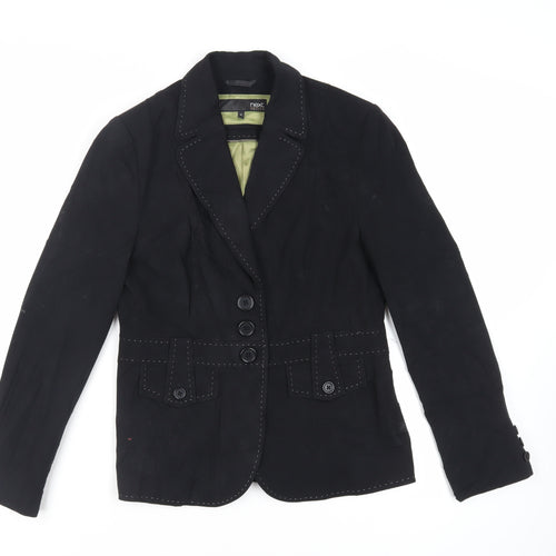 NEXT Womens Black Jacket Blazer Size 10 Button