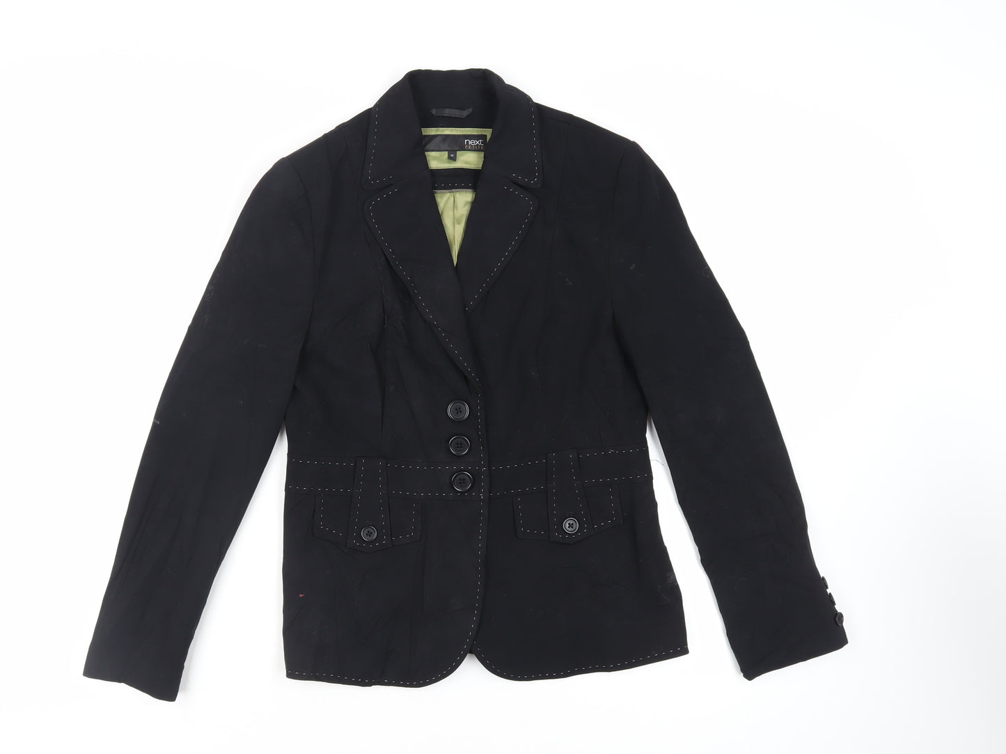 NEXT Womens Black Jacket Blazer Size 10 Button