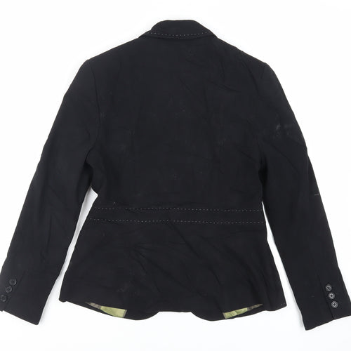 NEXT Womens Black Jacket Blazer Size 10 Button