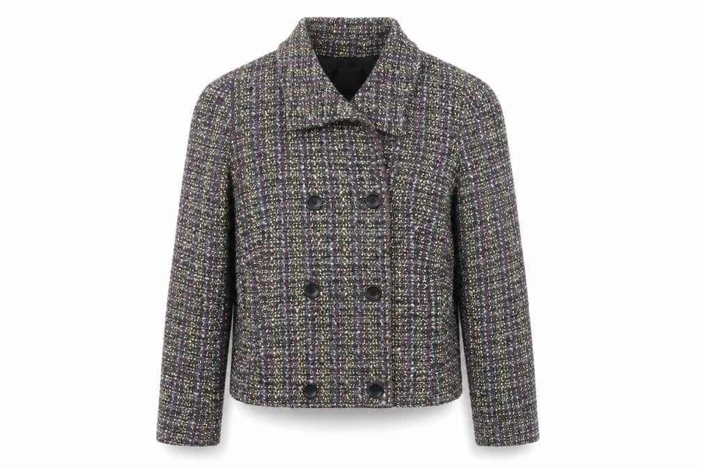 Front view of Gap women’s grey jacket blazer, size M, button