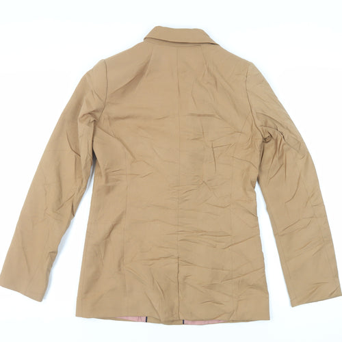 H&M Womens Beige Jacket Blazer Size 6 Button