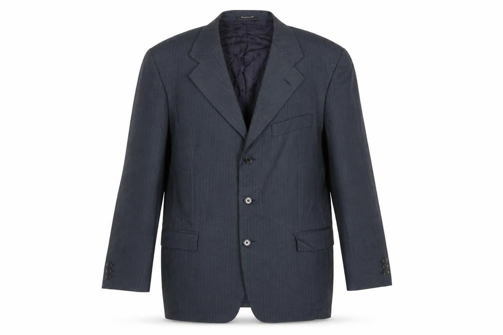 Front view of House of Fraser men’s blue wool jacket suit jacket, size 42, regular
