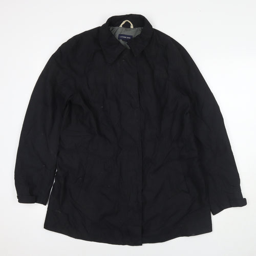 Lands' End Womens Black Jacket Size 10 Zip - Size 10-12