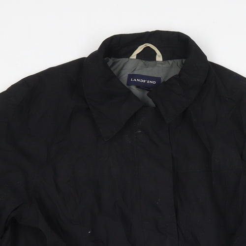 Lands' End Womens Black Jacket Size 10 Zip - Size 10-12