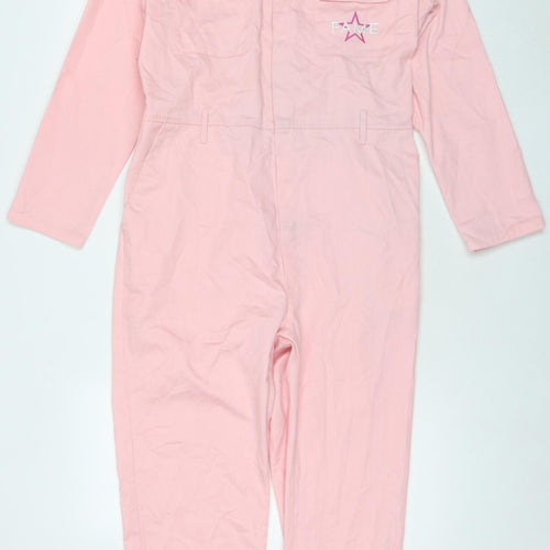 Paco Rabanne Womens Pink Cotton Jumpsuit One-Piece Size L L30 in Snap - Fame