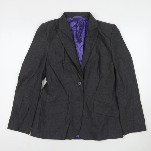 NEXT Womens Grey Jacket Blazer Size 12 Button