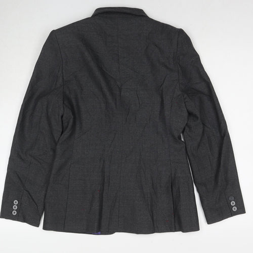 NEXT Womens Grey Jacket Blazer Size 12 Button