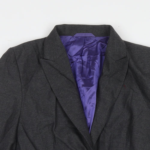NEXT Womens Grey Jacket Blazer Size 12 Button
