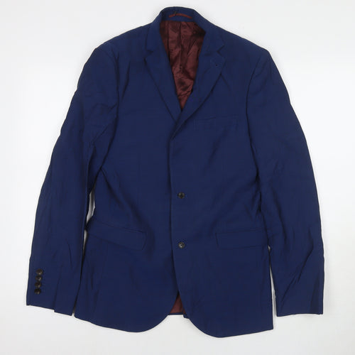 NEXT Mens Blue Wool Jacket Suit Jacket Size 36 Regular