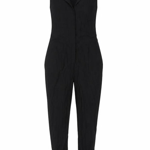 Topshop Womens Black Viscose Jumpsuit One-Piece Size 8 L26 in Button