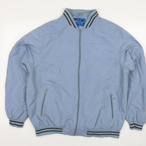 Woodville Mens Blue Bomber Jacket Jacket Size S Zip
