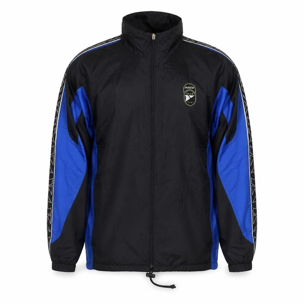Front view of Masita men’s black jacket, size S, zip