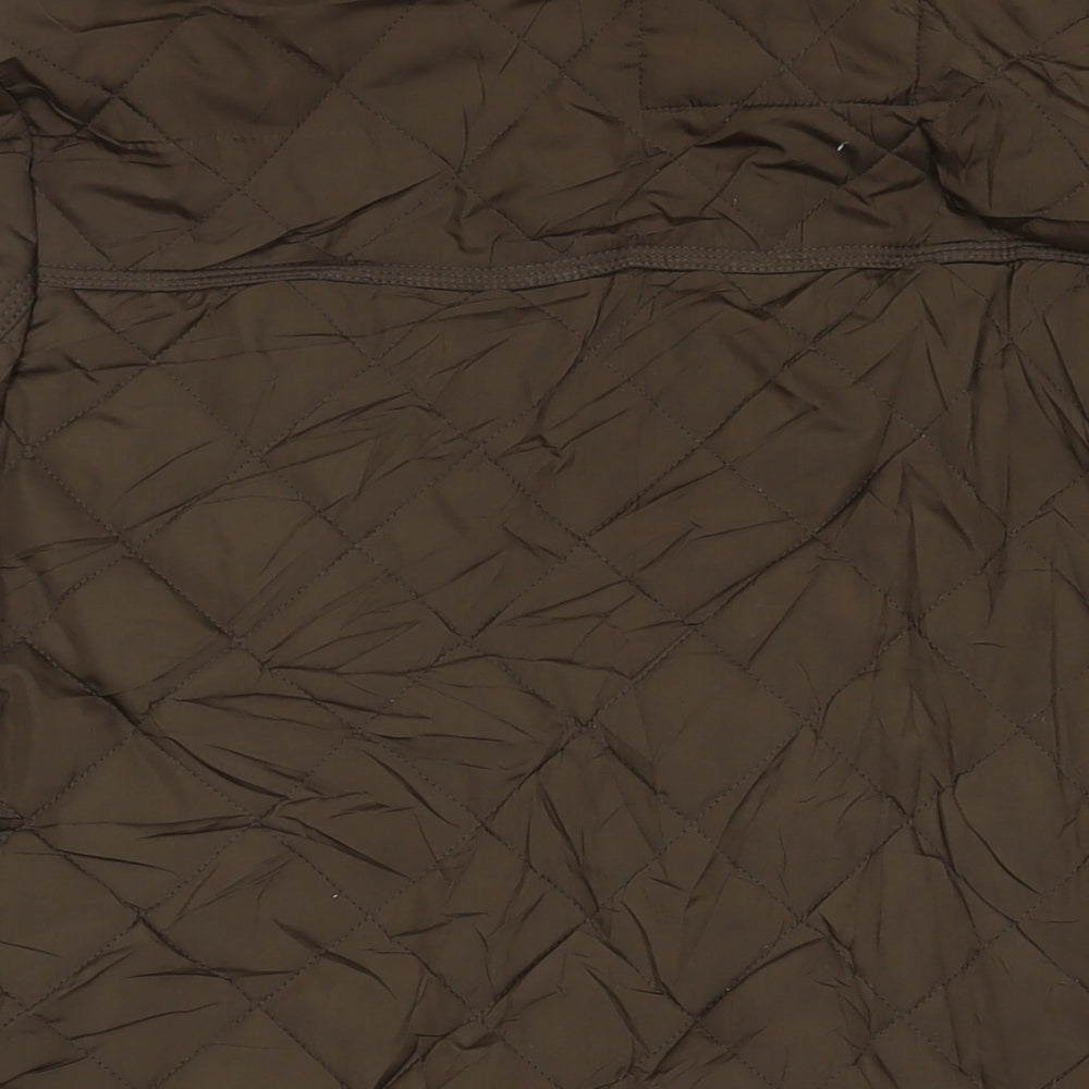 Joules Mens Brown Quilted Jacket Size 2XL Zip