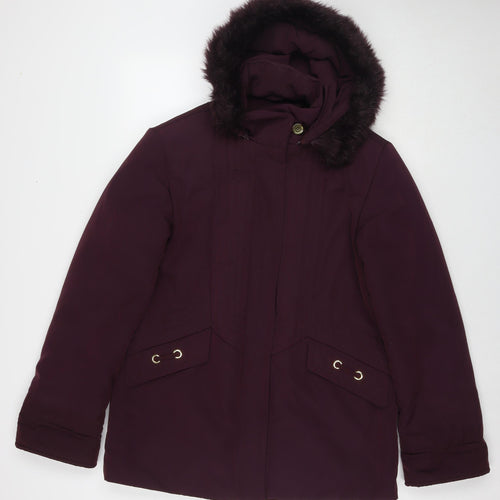 Damart Womens Purple Jacket Size 10 Zip - Size 10-12