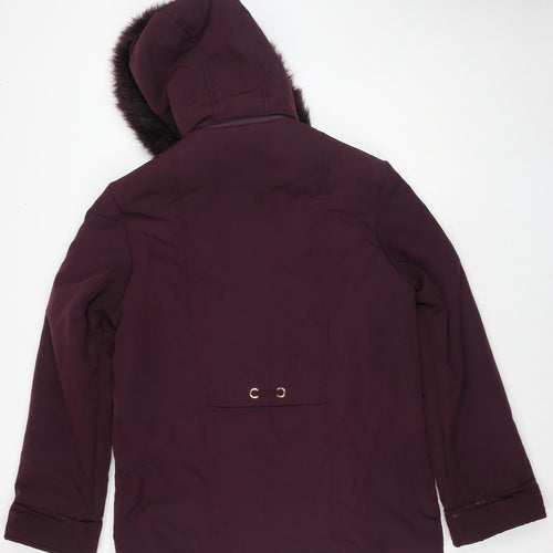 Damart Womens Purple Jacket Size 10 Zip - Size 10-12