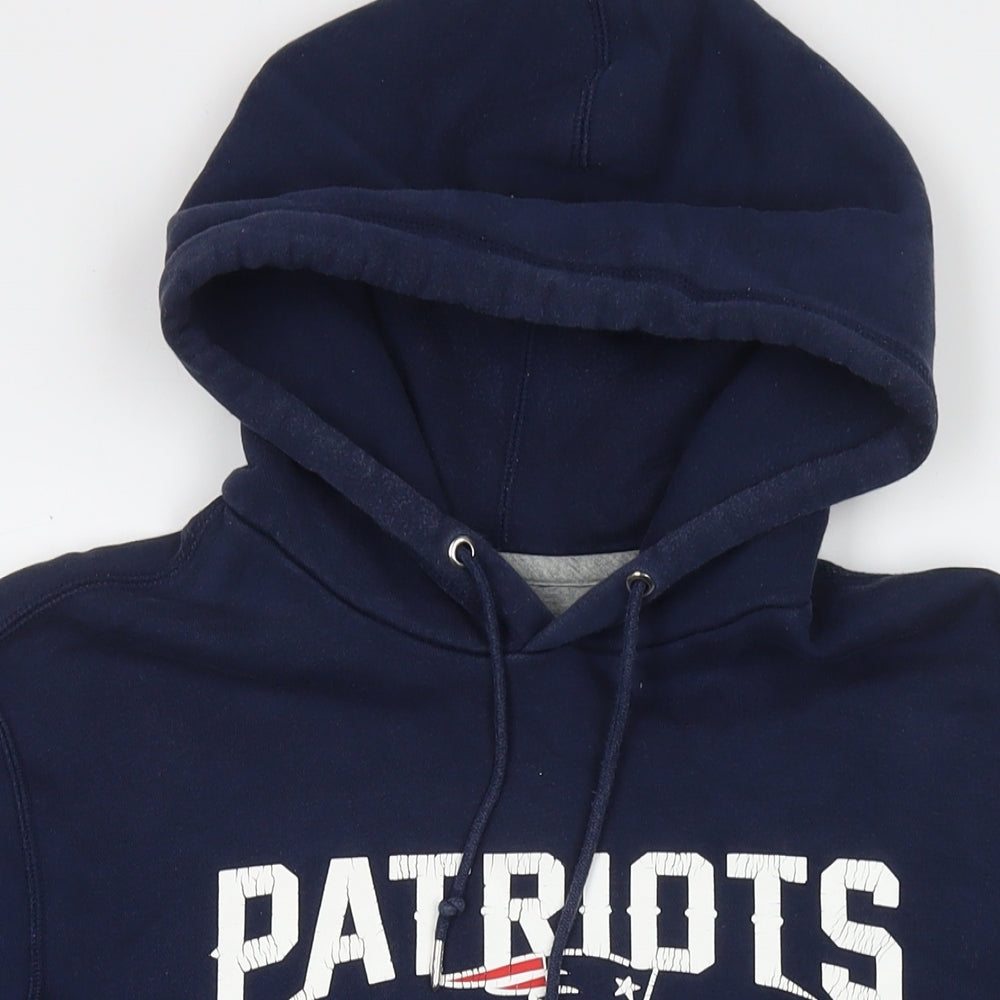 Nike Mens Blue Cotton Pullover Hoodie Size L - Patriots