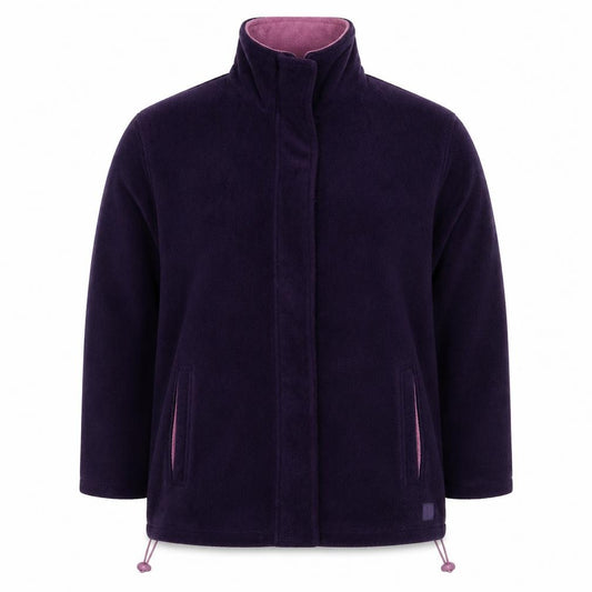 Front view of Classics Collection women’s purple jacket, size M, zip
