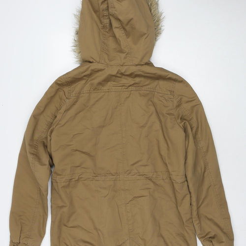 Divided by H&M Womens Brown Parka Jacket Size 8 Zip